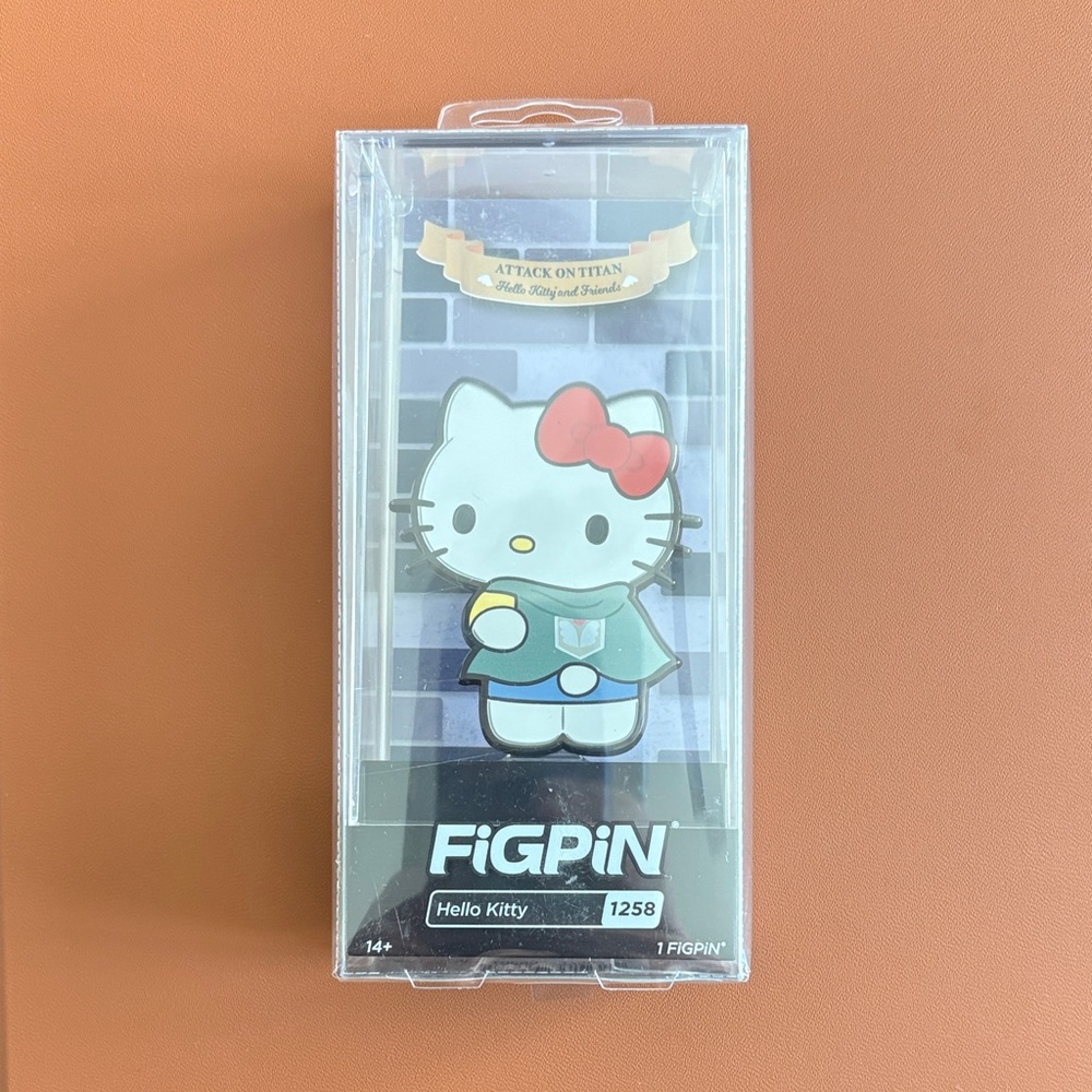 Hello Kitty Collectible Enamel Pin - White with Red Bow